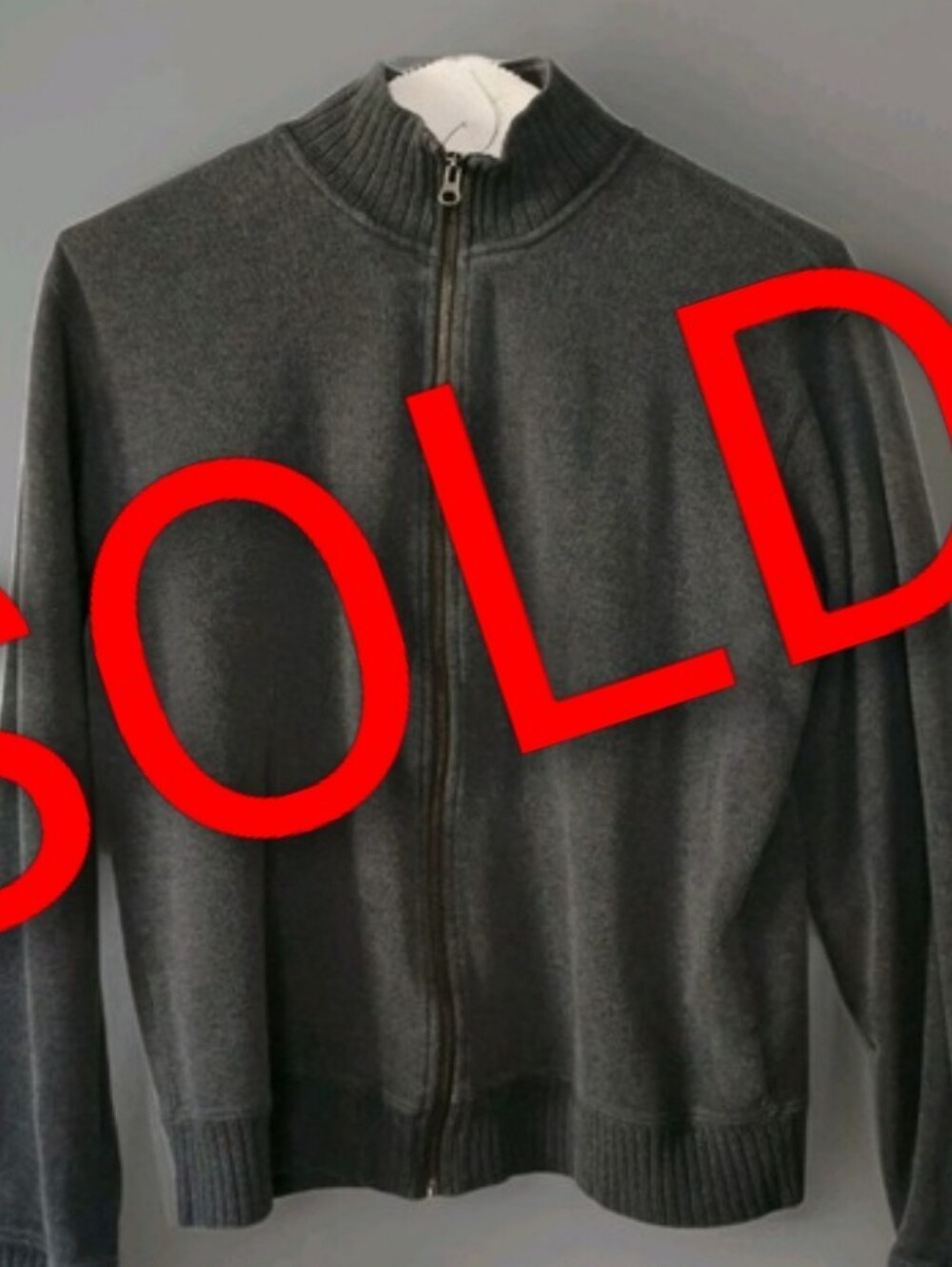 Old Navy Sweater Front Zipper Men's‎ Size Large Gray
